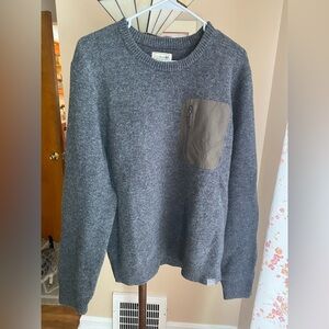 LL Bean 100% Merino Wool Sweater with Chest Pocket